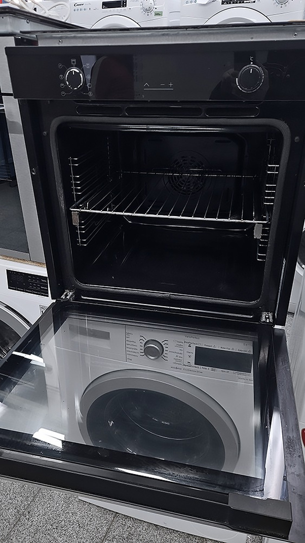 Horkovzdušná trouba Granier, gril, design: černé sklo – Samostatné vestavné trouby | Elektro Bazar Liberec