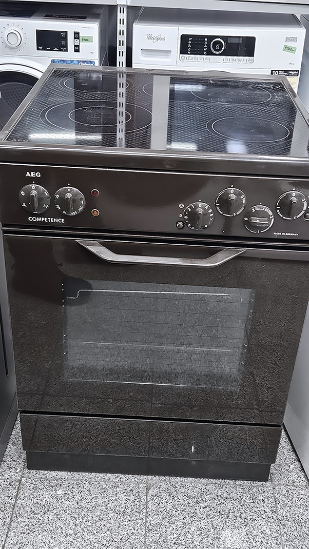 Sklokeramický sporák AEG, horkovzdušná trouba – Volně stojící sporáky | Elektro Bazar Liberec